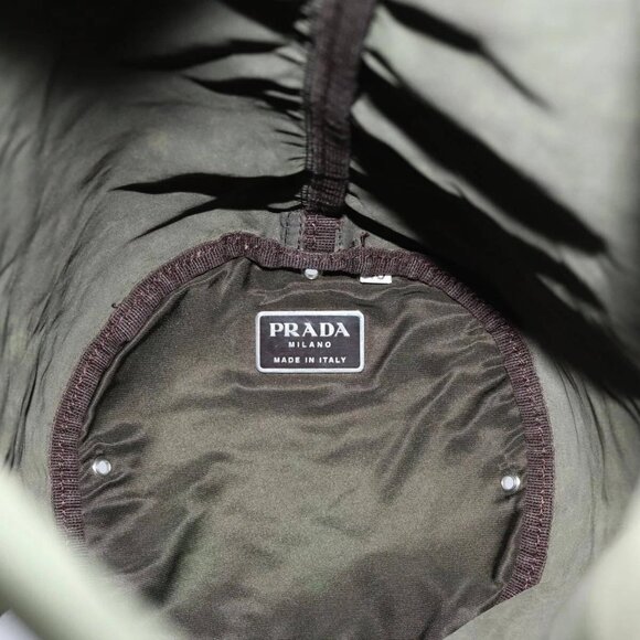 PRADA Shoulder Bag Nylon Khaki Auth - Picture 10 of 16